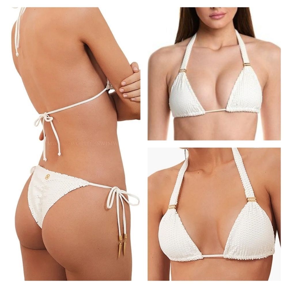 VIX Scales White Halter Bikini Top